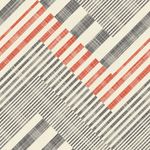 Papel de Parede Geométrico Abstrato Vermelho e Preto