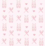 Papel de Parede Infantil Ballet Laço e Sapatilha