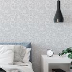 Papel de Parede Padrão Arabesco Floral
