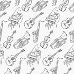 Papel de Parede Desenho Instrumentos Musicais