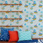 Papel de Parede Infantil Navios e Barcos
