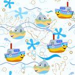 Papel de Parede Infantil Navios e Barcos