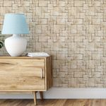 Papel de Parede Imitação Mosaico Pedras