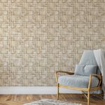 Papel de Parede Imitação Mosaico Pedras