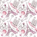 Papel de Parede Torre Eiffel Rosa