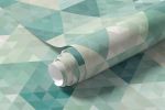 Papel de Parede Triângulos Verdes