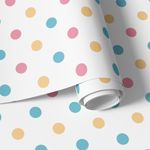 Papel de Parede Bolinhas Coloridas Infantil