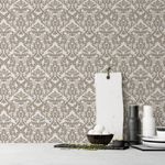 Papel de Parede Padrão Arabesco Ornamental 