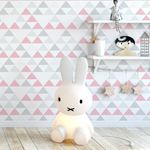 Papel de Parede Infantil de Triângulos (Tons de Rosa)