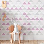 Papel de Parede de Triângulos (Tons de Lilás)