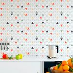 Papel de Parede Colorido com Triângulos 
