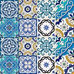 Papel de Parede Mosaico Azulejo Português 