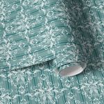 Papel de Parede Verde Turquesa de Arabesco 