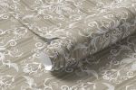 Papel de Parede Bege com Arabesco 