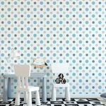 Papel de Parede Bolinhas (Tons de Azul)