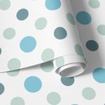 Papel de Parede Bolinhas (Tons de Azul)