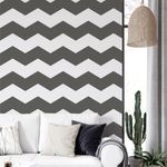 Papel de Parede Chevron Branco e Cinza