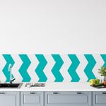 Papel de Parede Chevron Azul Turquesa 