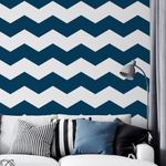 Papel de Parede Chevron (Azul Escuro)