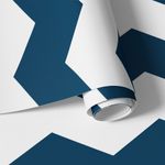 Papel de Parede Chevron (Azul Escuro)