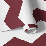 Papel de Parede Chevron Cor Vinho
