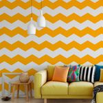 Papel de Parede Chevron Amarelo 