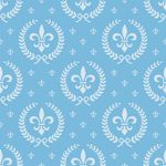 Papel de Parede Flor de Lis Azul (Infantil)
