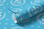 Papel de Parede Flor de Lis Azul (Infantil)