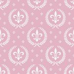 Papel de Parede Flor de Lis (Rosa Pastel)