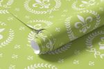 Papel de Parede Flor de Lis (Verde Limão)