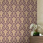 Papel de Parede Arabesco Damasco (Bordô)