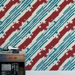 Papel de Parede Estrelas e Listras 