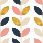 Papel de Parede Folhas Coloridas 