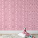 Papel de Parede Infantil Arabesco (Rosa Claro)