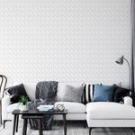 Papel de Parede 3D Abstrato (Branco)