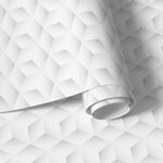 Papel de Parede 3D Abstrato (Branco)
