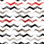 Papel de Parede Pincelado Chevron (Preto e Vermelho)