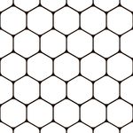 Papel de Parede Preto e Branco Hexágonos 
