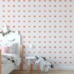Papel de Parede Infantil Corações e Borboletas 