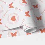 Papel de Parede Infantil Corações e Borboletas 