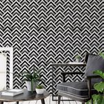 Papel de Parede 3D Triângulos (Preto e Branco)