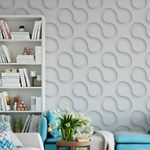 Papel de Parede Linhas 3D (Branco)