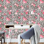 Papel de Parede Animal de Oncinha com Flores 