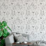 Papel de Parede Folhas Geométricas 