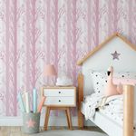 Papel de Parede Floresta (Rosa)