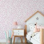 Papel de Parede Flores Delicadas (Rosa)