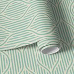 Papel de Parede Linhas Onduladas (Verde)
