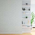 Papel de Parede Triângulos Brancos 3D