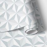 Papel de Parede Triângulos Brancos 3D