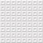 Papel de Parede Branco Quadrados 3D ll